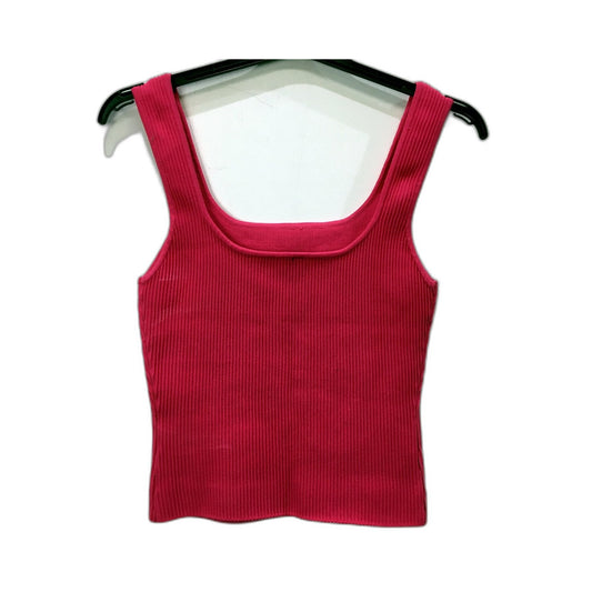 ed.it.ed Womens Ribbed Tank Top in Bright Pink, Size 12