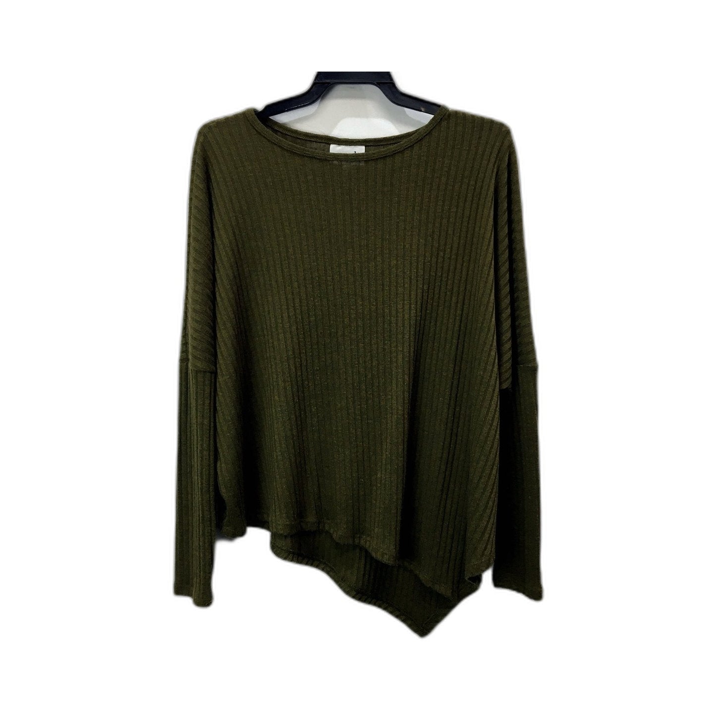 Seed Heritage Womens Ribbed Knit Pullover Sweater in Olive Green, XS Size