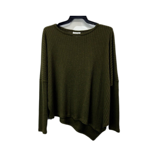 Seed Heritage Womens Ribbed Knit Pullover Sweater in Olive Green, XS Size