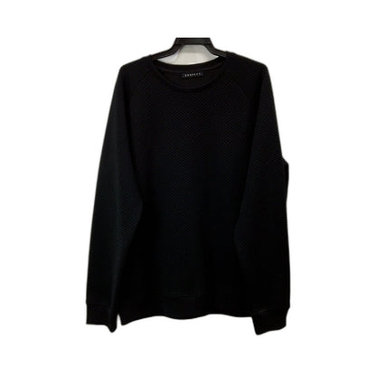 Hambaug Mens Textured Knit Pullover Sweatshirt Comfortable Crew Neck Black NEW