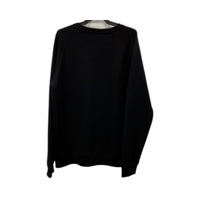 Hambaug Mens Textured Knit Pullover Sweatshirt Comfortable Crew Neck Black NEW