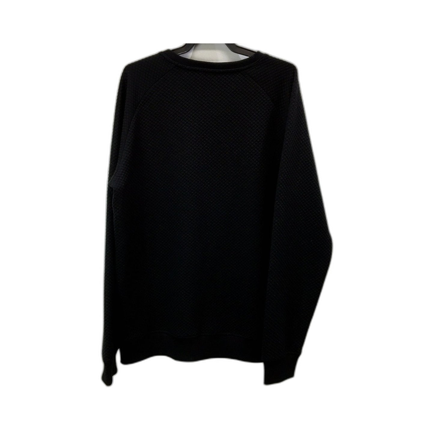 Hambaug Mens Textured Knit Pullover Sweatshirt Comfortable Crew Neck Black NEW