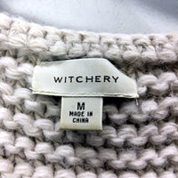 Witchery Womens Beige Knit Vest with Zip Front, Size M