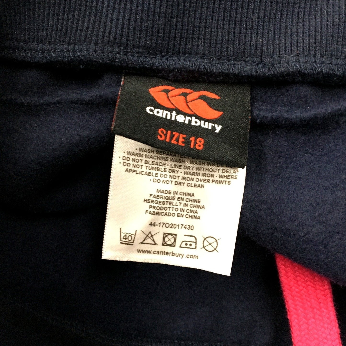 Canterbury Womens Navy Sweatpants Comfortable Soft Athletic Bottoms Size 18
