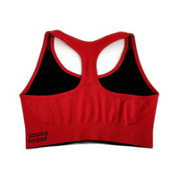 Tommy Hilfiger Womens Sports Bra Racerback Mesh Red Activewear XS NEW