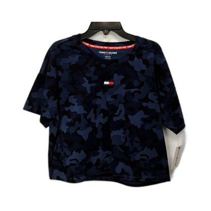 Tommy Hilfiger Womens Navy Camo Cropped T-Shirt in Size S NEW
