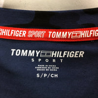 Tommy Hilfiger Womens Navy Camo Cropped T-Shirt in Size S NEW