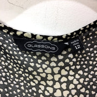 Glassons Womens Sleeveless Dress Sleeveless Polka Dot Dress in Black Size 12