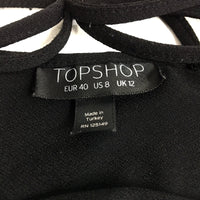 Topshop Womens Sleeveless Black Camisole Top in Size 12