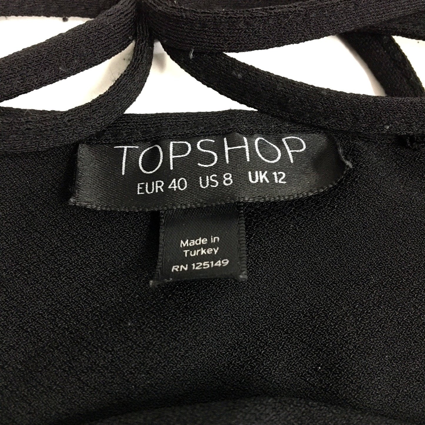 Topshop Womens Sleeveless Black Camisole Top in Size 12