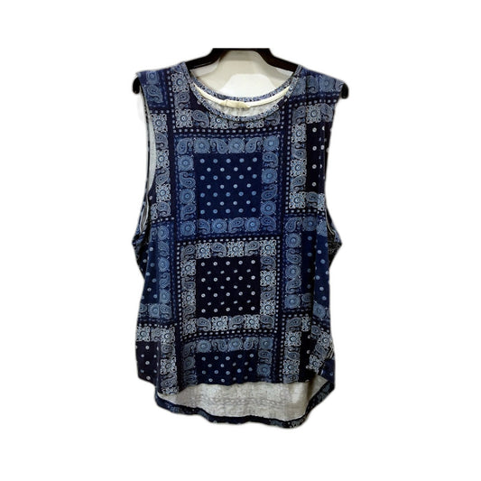 Ghanda Womens Sleeveless Patterned Top Multicolour Comfortable Size 12