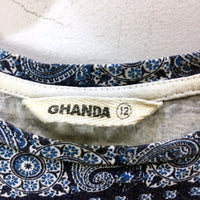 Ghanda Womens Sleeveless Patterned Top Multicolour Comfortable Size 12