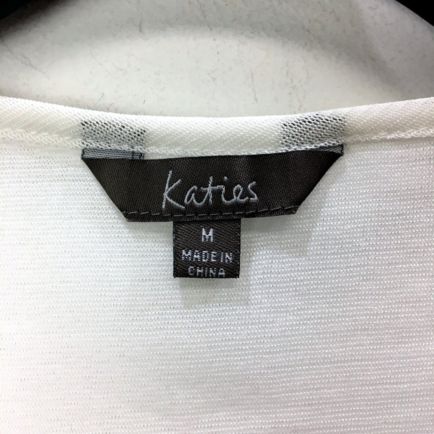 Katies Womens Sequin Tank Top in White, Size M