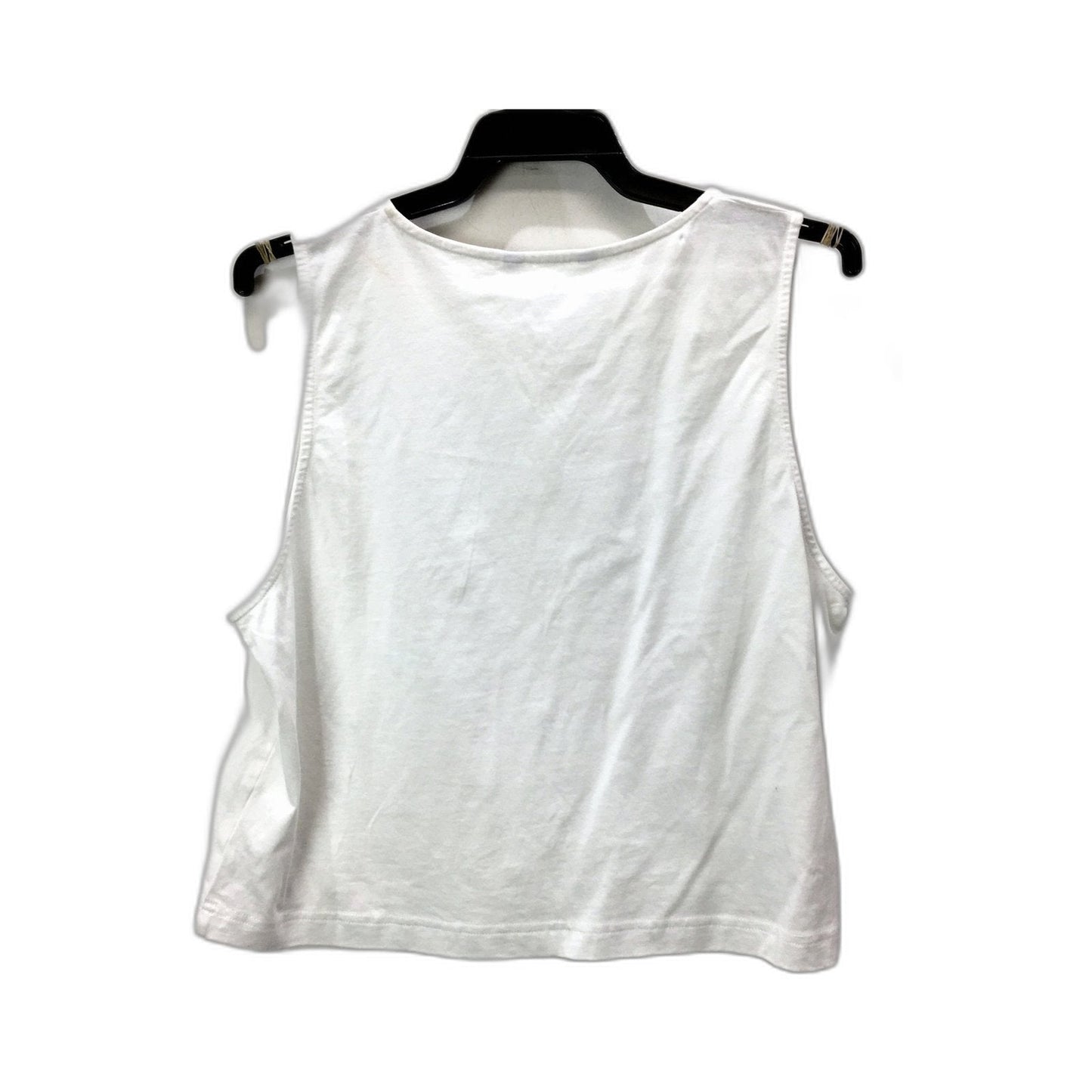 Calvin Klein Tank Top Cropped Womens Cropped Tank Top in Soft White Cotton, Sz S