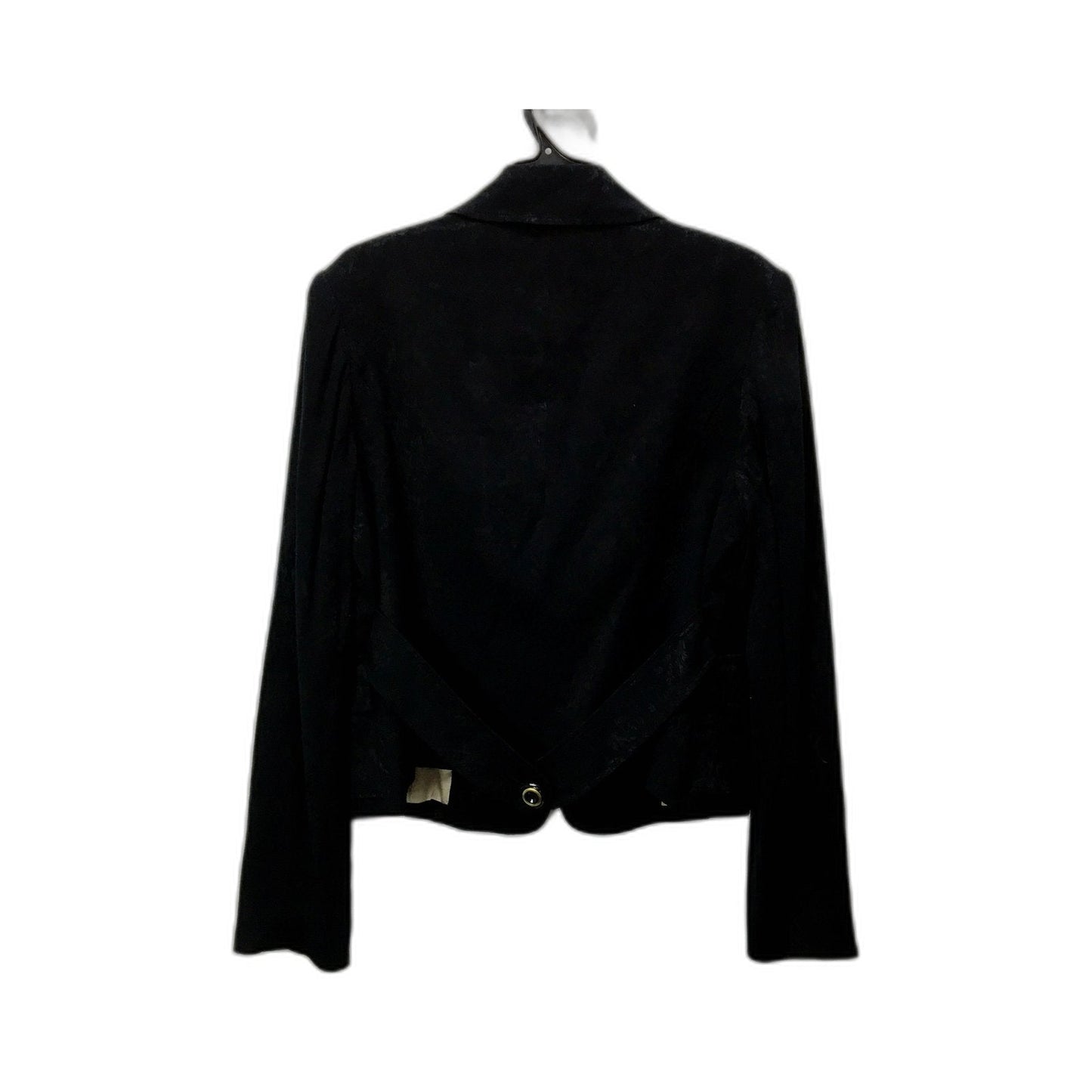 Jane Lamerton Womens Textured Cropped Black Blazer Size 14
