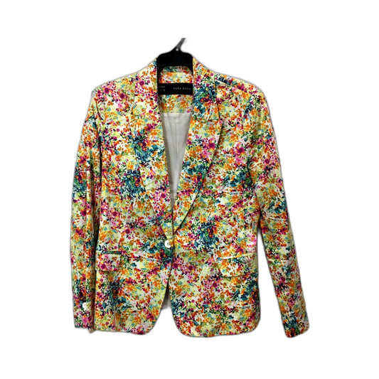 Zara Womens Floral Print Blazer Multicolor Comfortable Stylish Size XL
