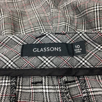 Glassons Womens Plaid Pants with Elastic Waist in Multi Color and - Size 10