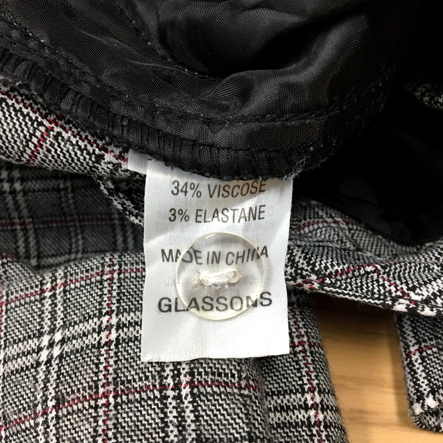 Glassons Womens Plaid Pants with Elastic Waist in Multi Color and - Size 10