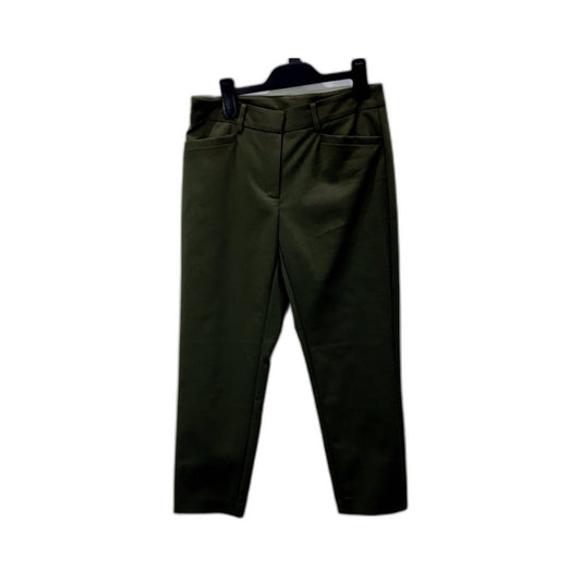 Basque Petite Womens Organic Cotton Blend Green Pants Size 8 NEW