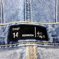 Jay Denim Shorts Womens Jays Distressed Denim Bermuda Shorts, Blue Size 14 NEW