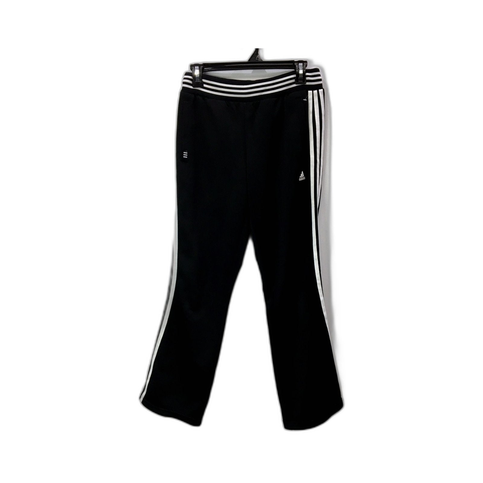 Adidas Womens Black Sweatpants - Comfortable Workout Bottoms Size 12