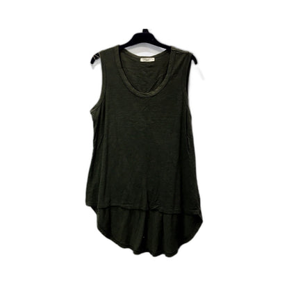 3rd Story Womens Relaxed Fit Cotton Tank Top in Olive Green, Size S