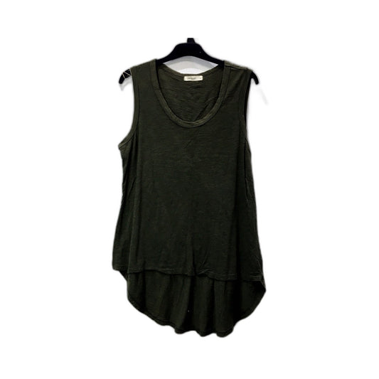 3rd Story Womens Relaxed Fit Cotton Tank Top in Olive Green, Size S