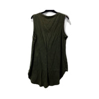 3rd Story Womens Relaxed Fit Cotton Tank Top in Olive Green, Size S