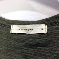 3rd Story Womens Relaxed Fit Cotton Tank Top in Olive Green, Size S