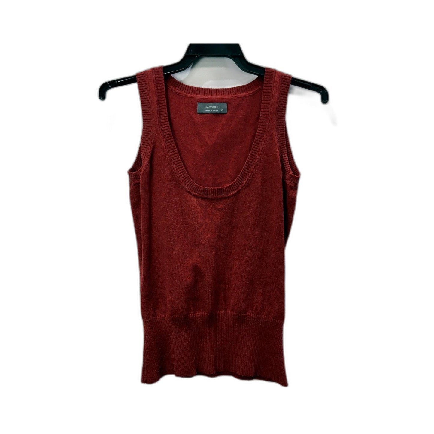Jacquie Womens Tank Sweater Vest Red Soft Comfortable Cotton Blend Size XS