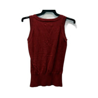 Jacquie Womens Tank Sweater Vest Red Soft Comfortable Cotton Blend Size XS