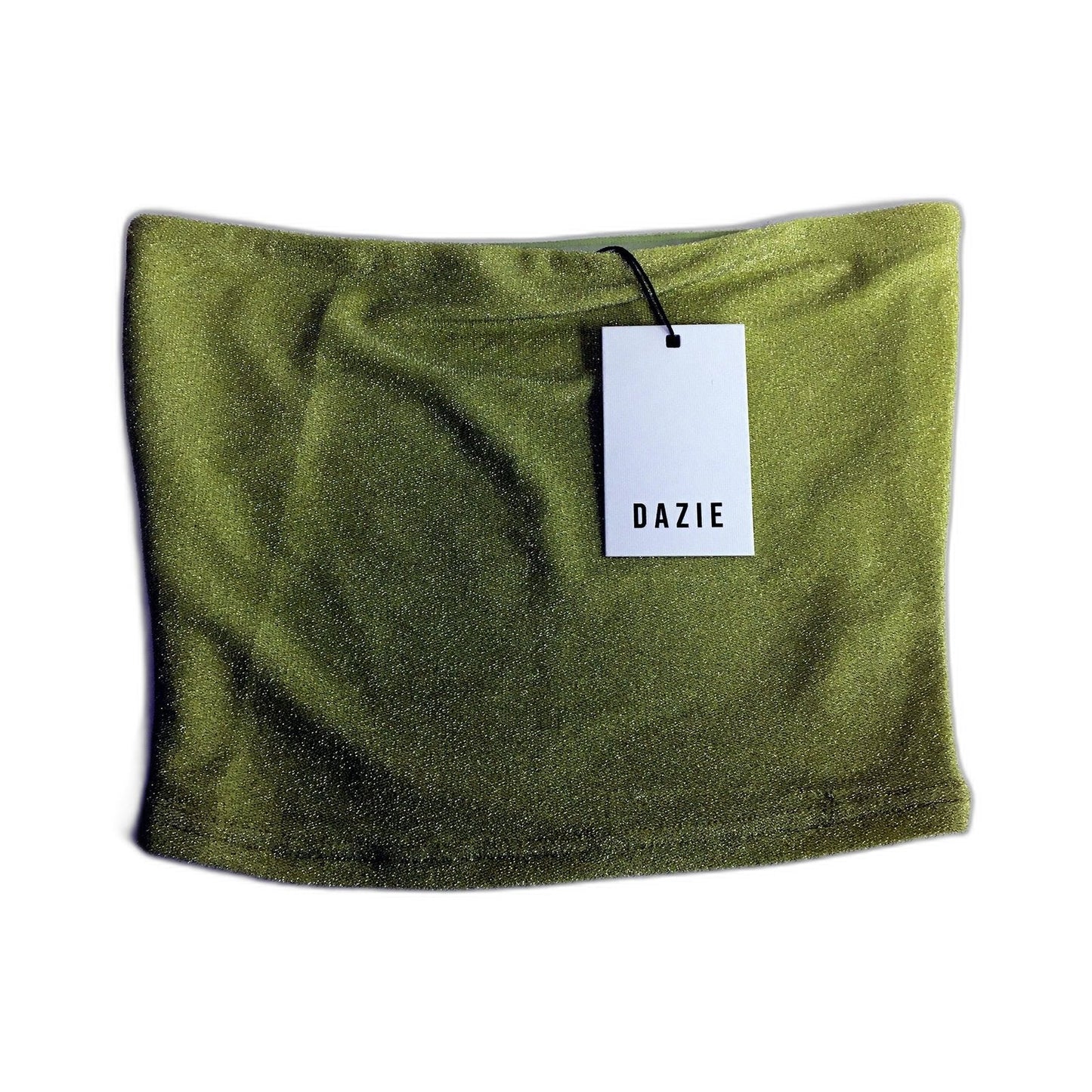 Dazie Womens It's A Sign Strapless Top It's A Sign Strapless Green Top - NEW
