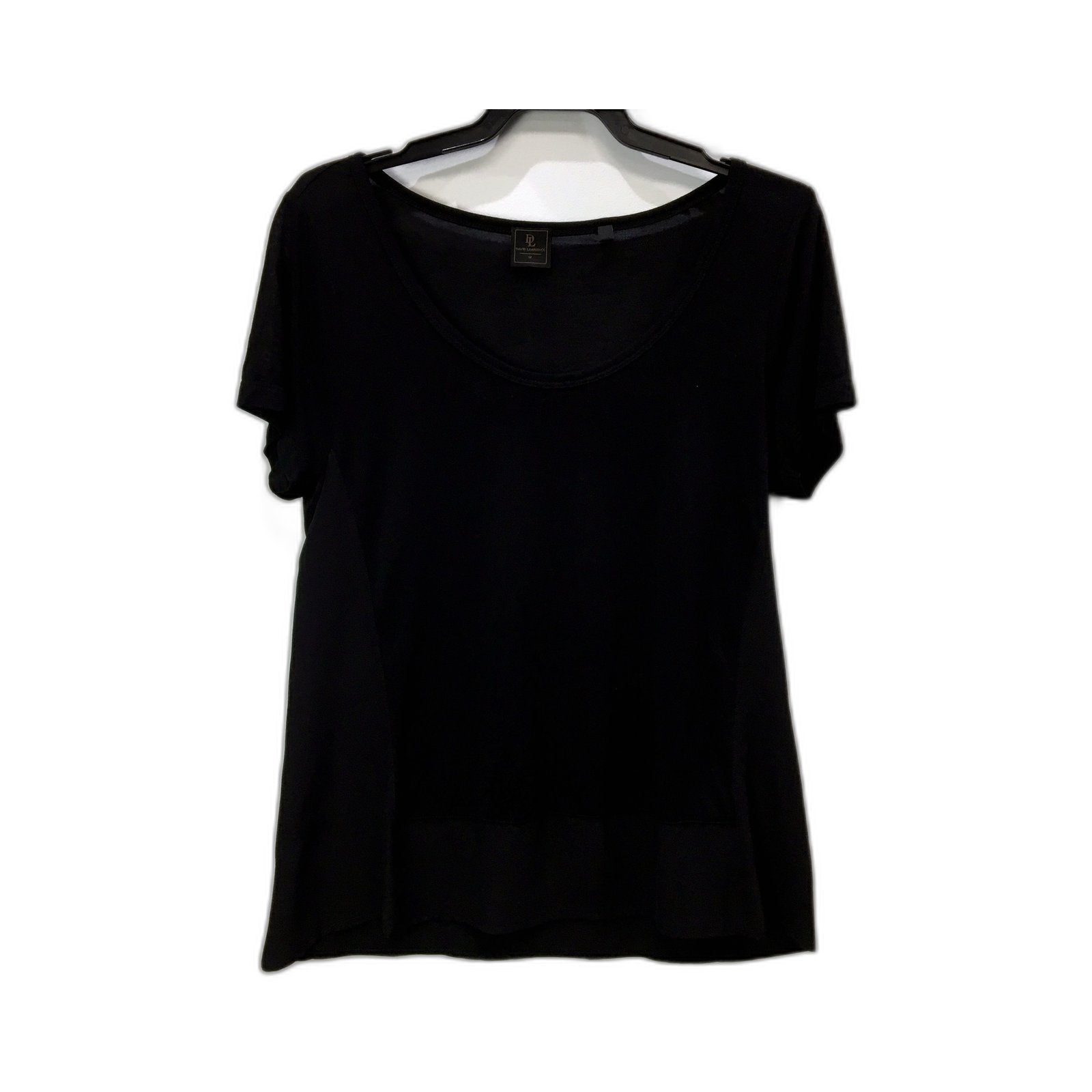 David Lawrence Womens Modal T-Shirt - Comfortable Black Tee in Medium Size