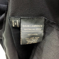 David Lawrence Womens Modal T-Shirt - Comfortable Black Tee in Medium Size