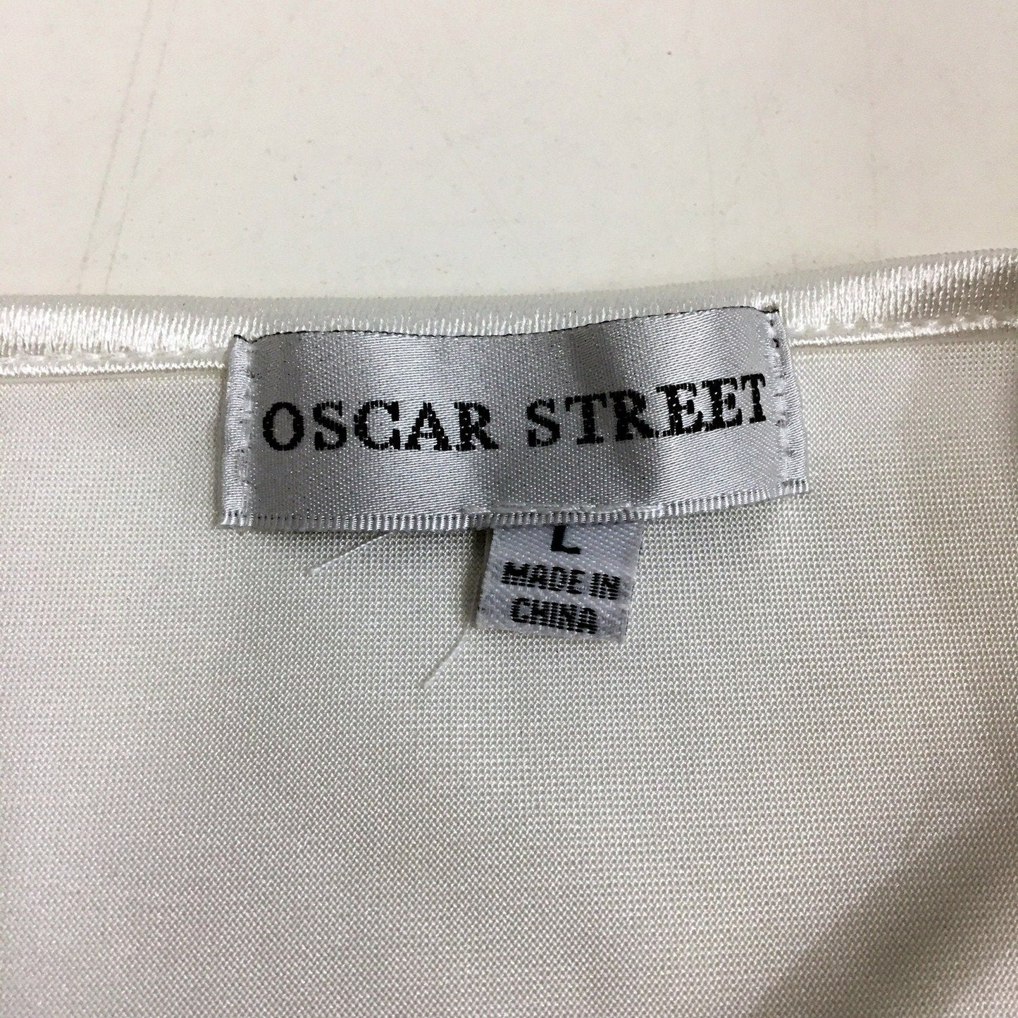 Oscar Street Womens Metallic Silver Crop Top Comfortable Soft Intimate Size L