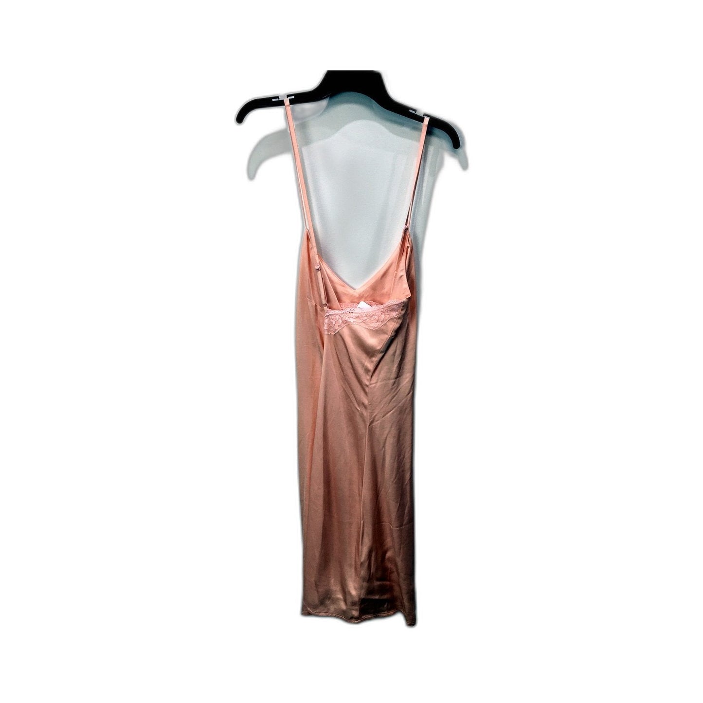 Chloe & Lola Womens Satin Lace Trim Sleep Camisole Nightie Peach Size S NEW