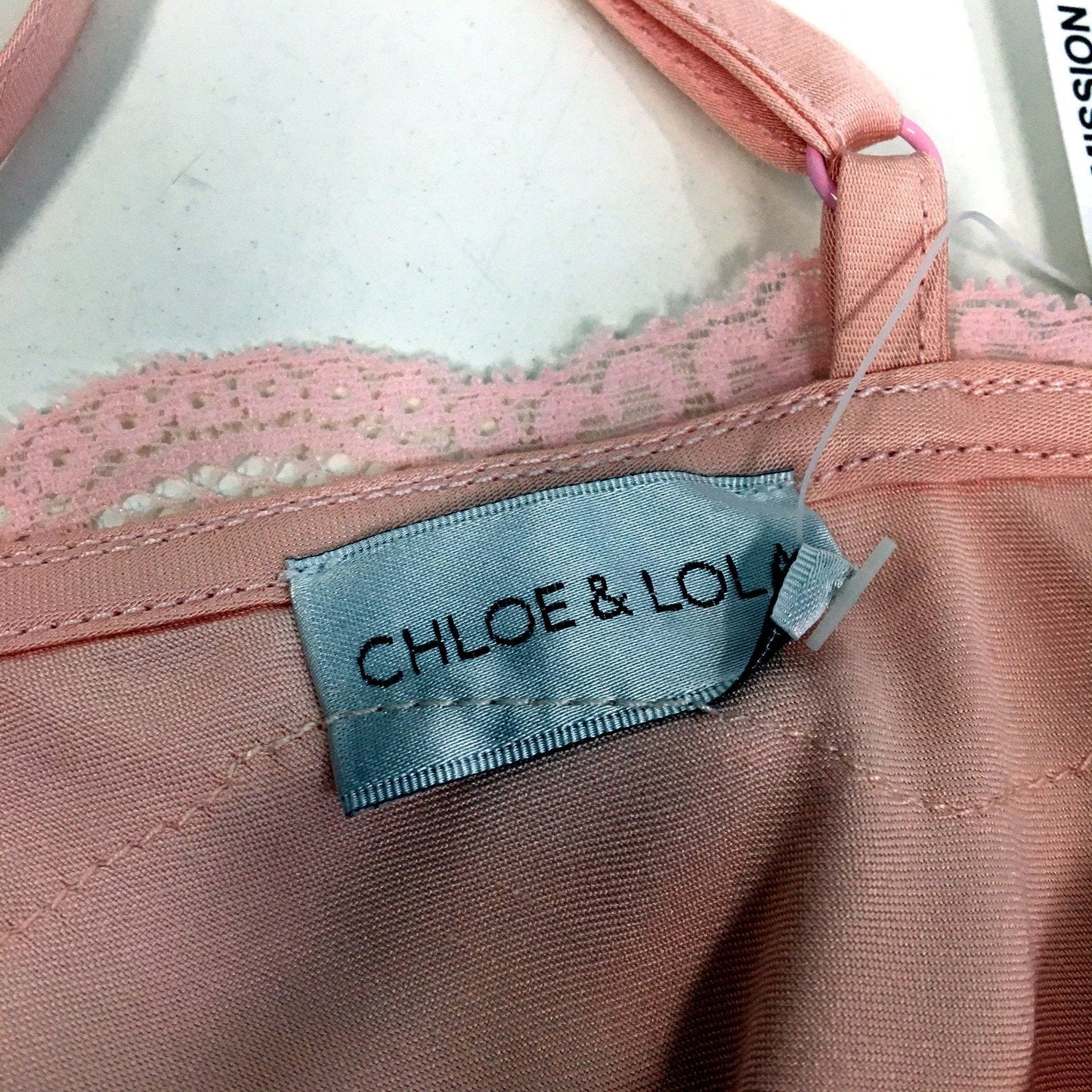 Chloe & Lola Womens Satin Lace Trim Sleep Camisole Nightie Peach Size S NEW