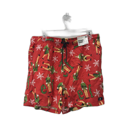 JayJays Resort ELF Character Print Stars Shorts Red Mens Size 36 NEW