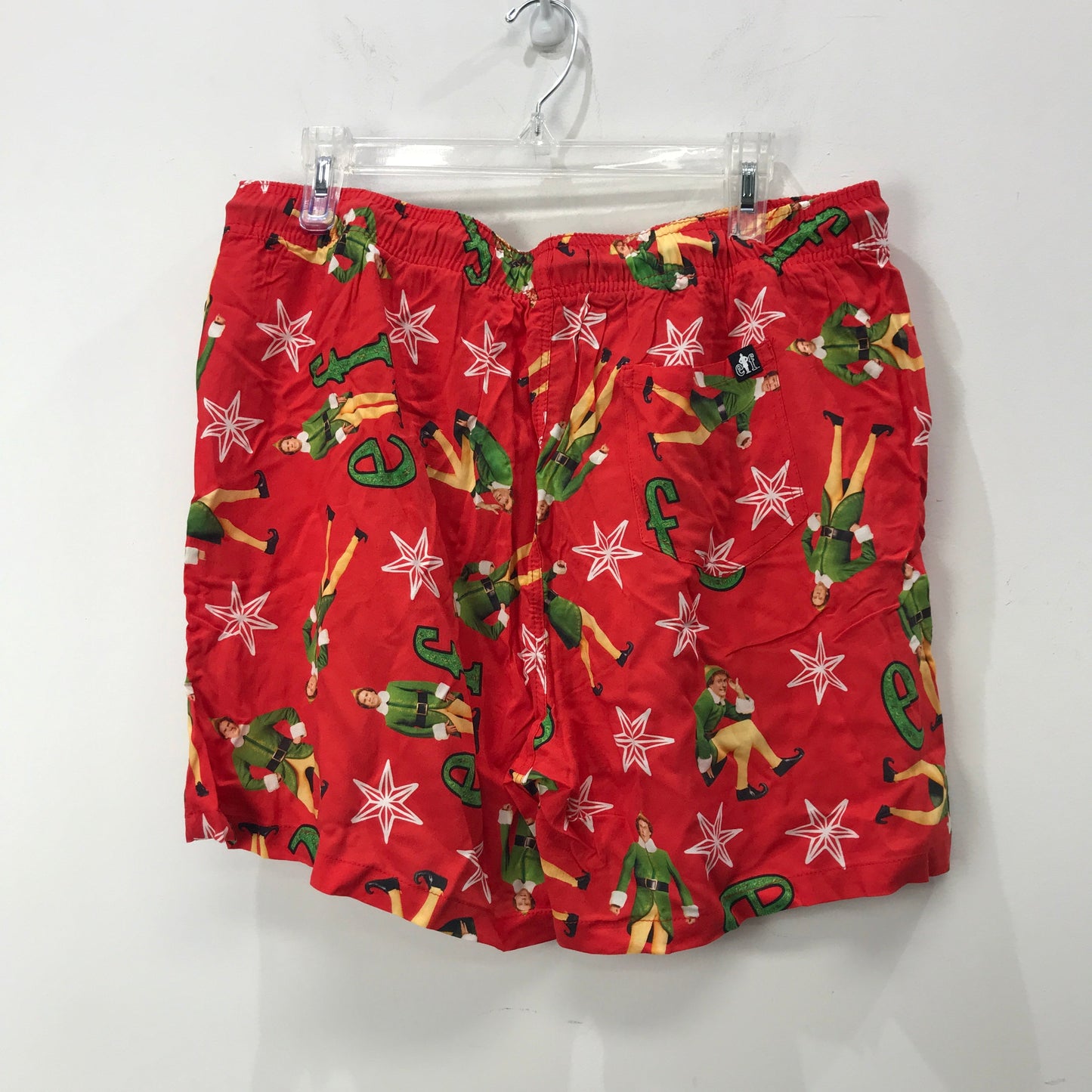 JayJays Resort ELF Character Print Stars Shorts Red Mens Size 36 NEW