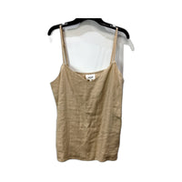 Seed Heritage Womens Linen Camisole Tank Top in Beige, Size 10 NEW