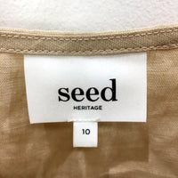 Seed Heritage Womens Linen Camisole Tank Top in Beige, Size 10 NEW