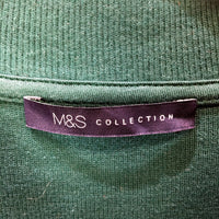 M&S Collection Womens Bottle Green Pullover Dress with Long Sleeves, Size 14