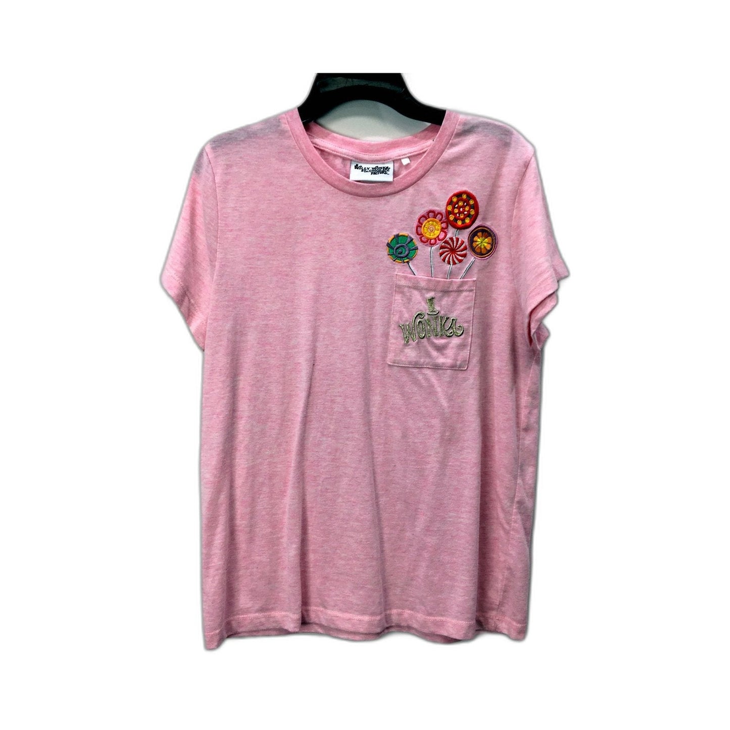 Willy Wonka T-Shirt & the Chocolate Factory Womens Pink Pullover Sweatshirt