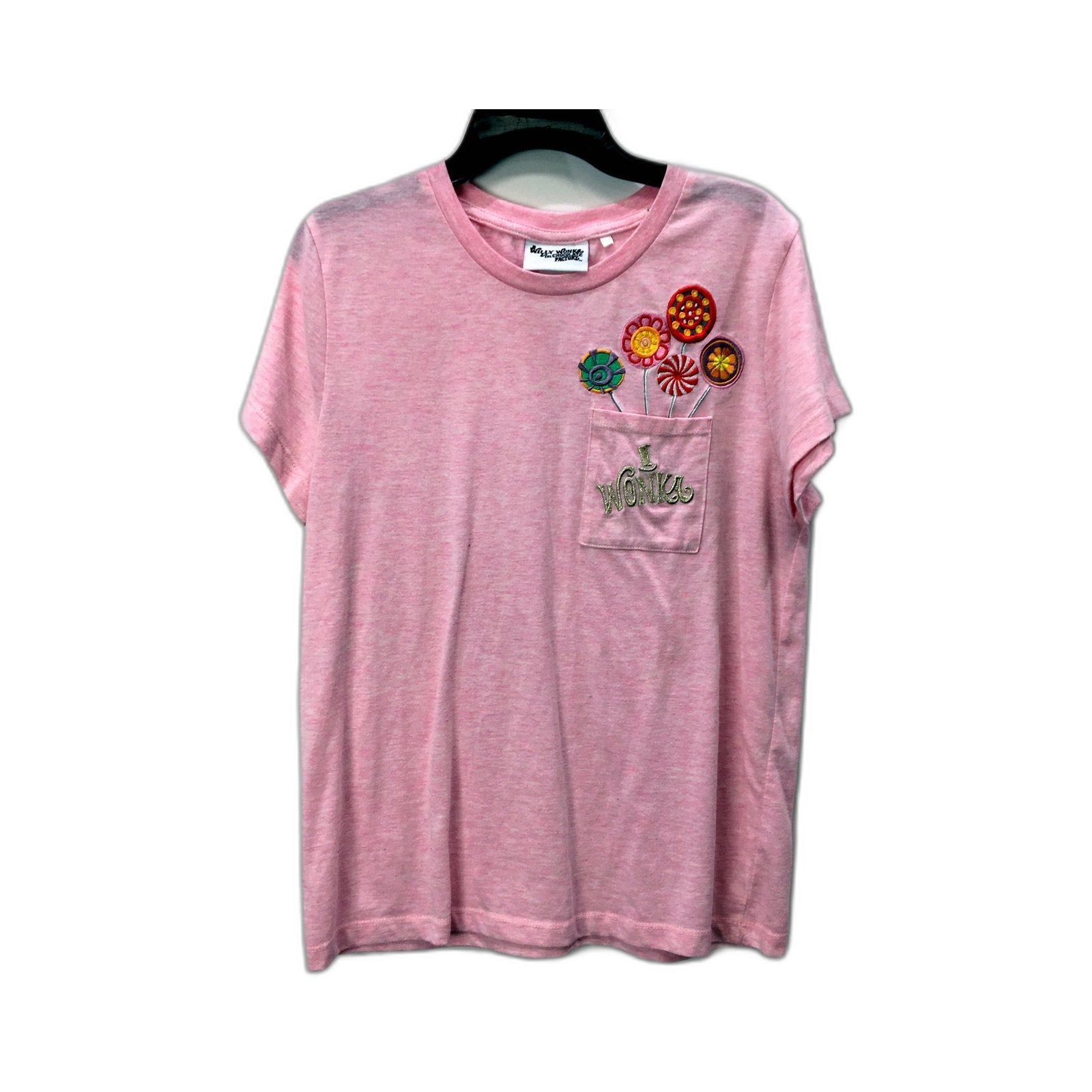 Willy Wonka T-Shirt & the Chocolate Factory Womens Pink Pullover Sweatshirt