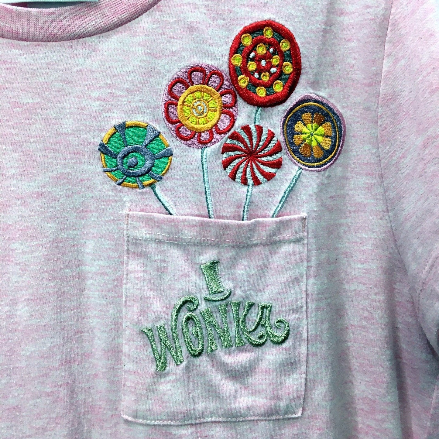Willy Wonka T-Shirt & the Chocolate Factory Womens Pink Pullover Sweatshirt