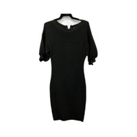 Sheike Womens Fifi Ribbed Knit Puff Sleeve Dress in Khaki, Size M NEW