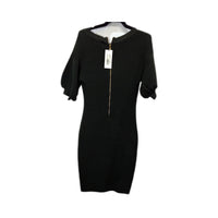 Sheike Womens Fifi Ribbed Knit Puff Sleeve Dress in Khaki, Size M NEW