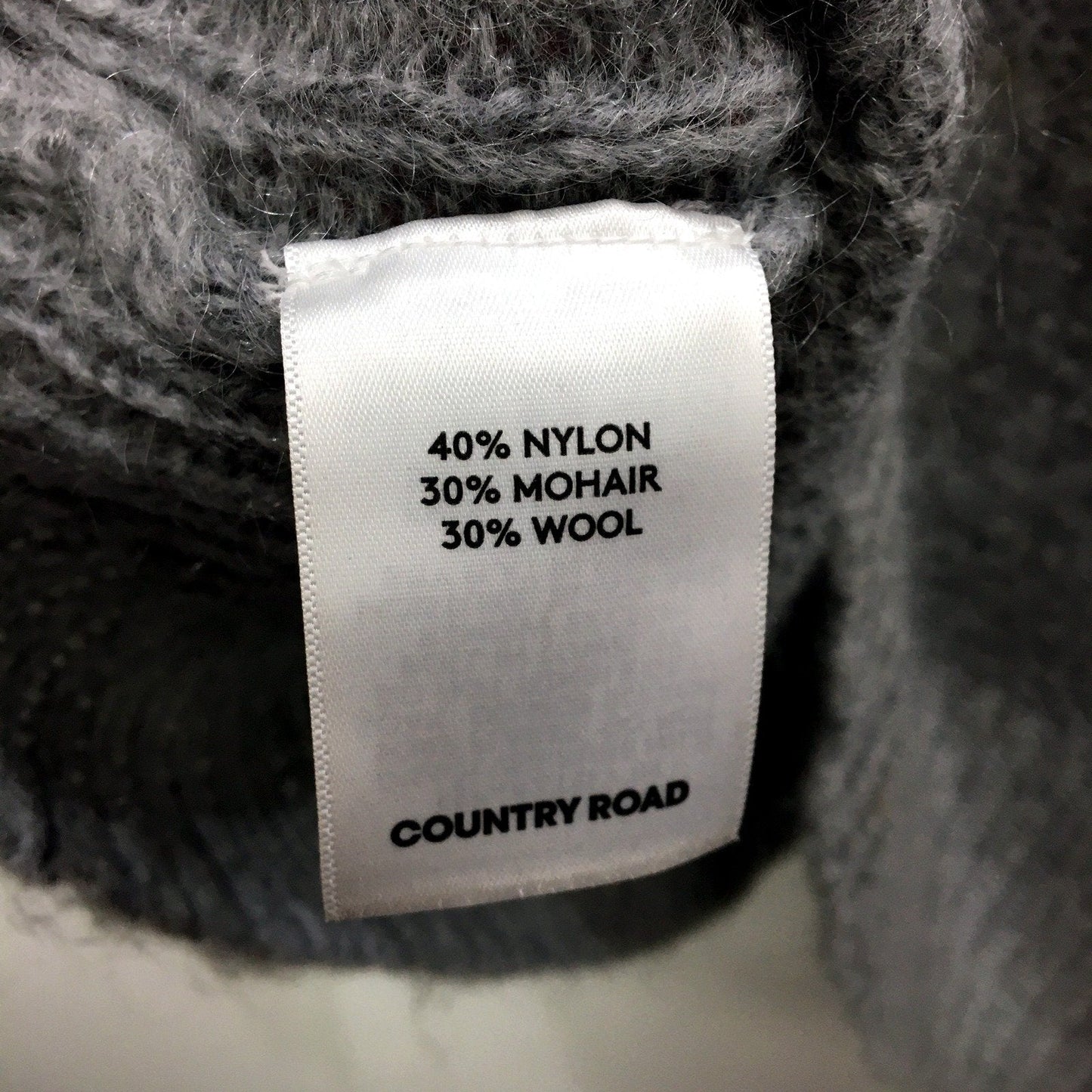 Country Road Womens Oversized Cowl Neck Gray Pullover Sweater XL
