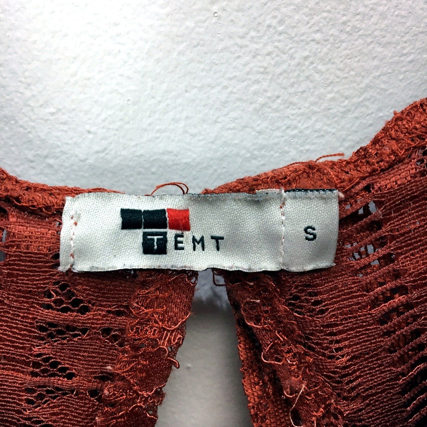 Temt Womens Lace Crop Top - Lightweight Ruffle Boho Wrap in Rust Size S