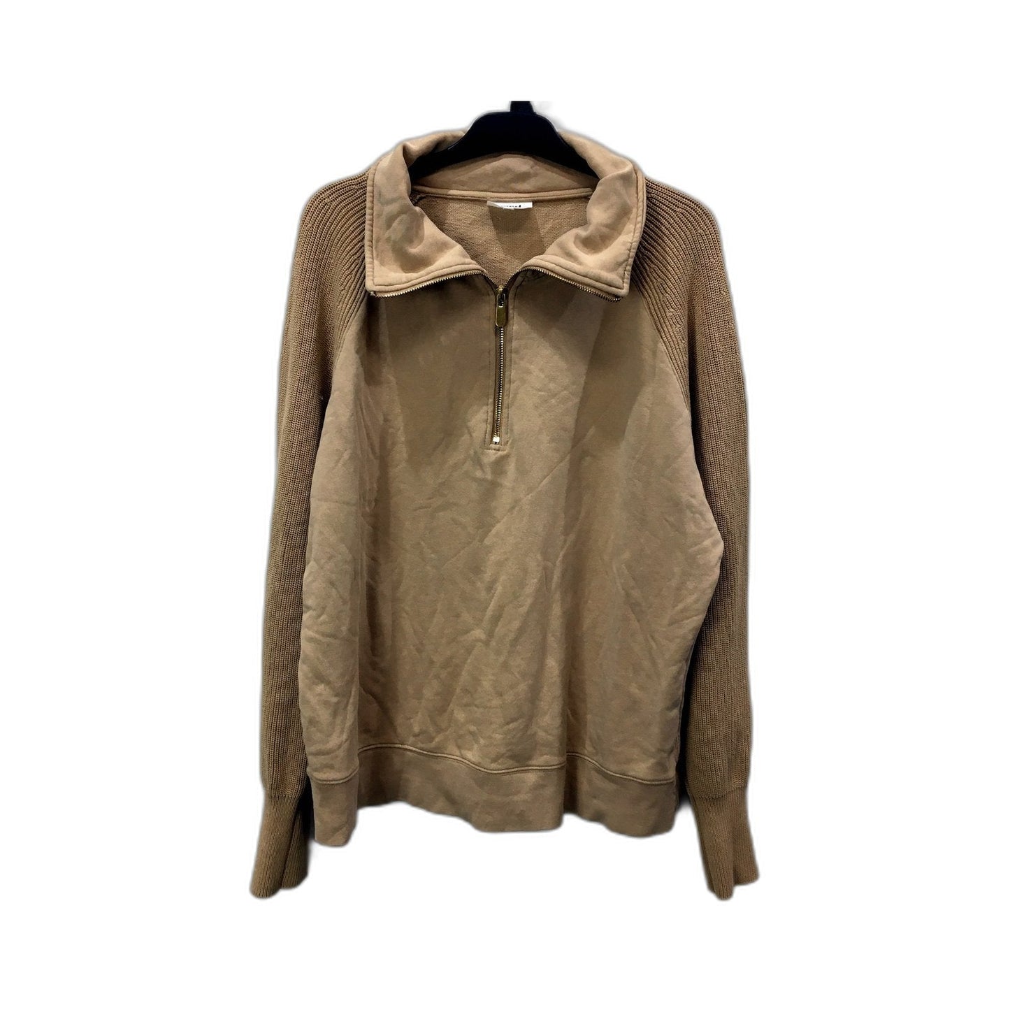 Seed Heritage Womens Pullover Sweatshirt Tan Casual Cotton Blend Size L